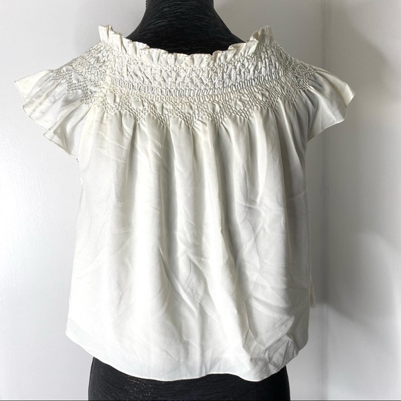 Lands’ End Off The Shoulder Boho Stitch Crop Top - Picture 5 of 8
